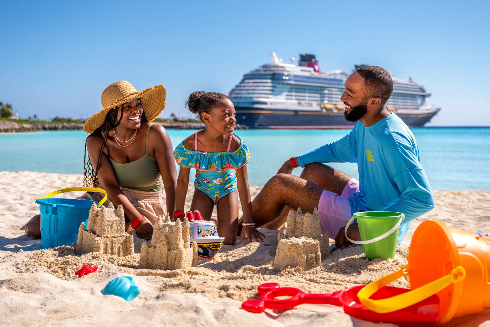 Familia en Castaway Cay