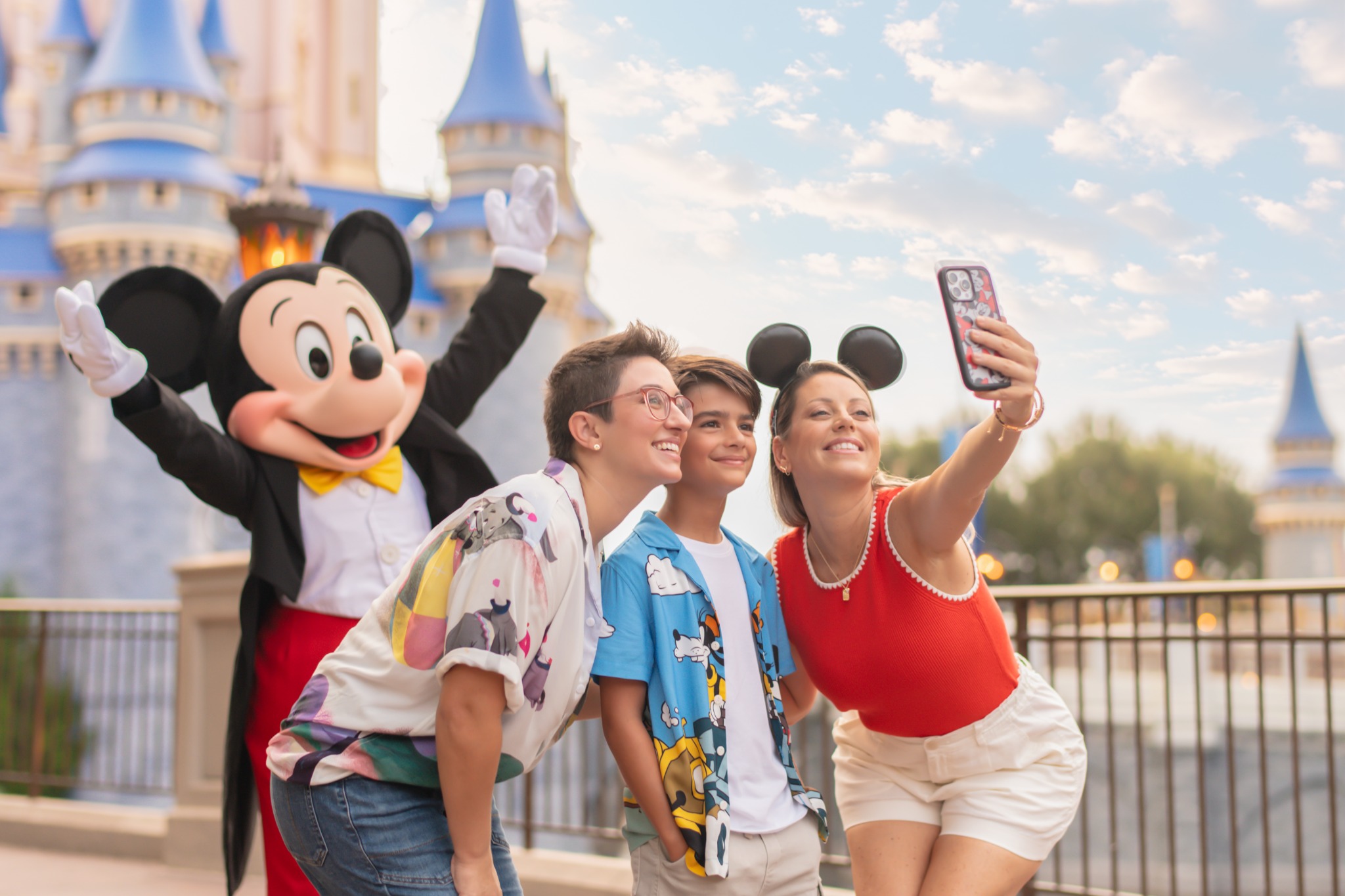 Familia con Mickey en Magic Kingdom
